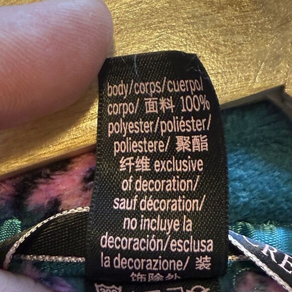 Victoria’s Secret Plush Fleece Short Robe Teal Pink Plaid XS/S Excellent - Picture 9 of 10